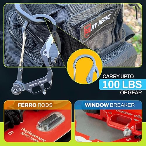 Miniatura 4 de Escape de incendios, herramienta de escape de emergencia, cortador de cinturón de seguridad, rompe ventanas, multiherramienta, arrancador de