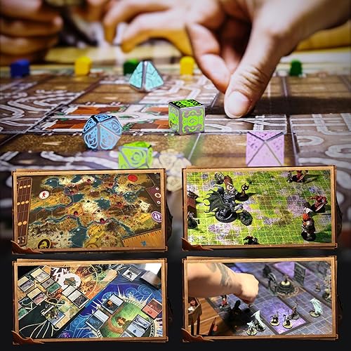 Miniatura 5 de Juego de dados DND de carga inalámbrica con caja de carga, juego de dados poliédricos iluminados de D4 D6 D8 D10 D% D12 D20, 7 piezas de dados