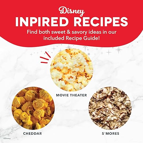 Miniatura 5 de Disney Dash - Máquina para hacer palomitas de maíz frescas, sin aceite, con taza medidora y guía de recetas, perfecta para noches de cine, 16 tazas,