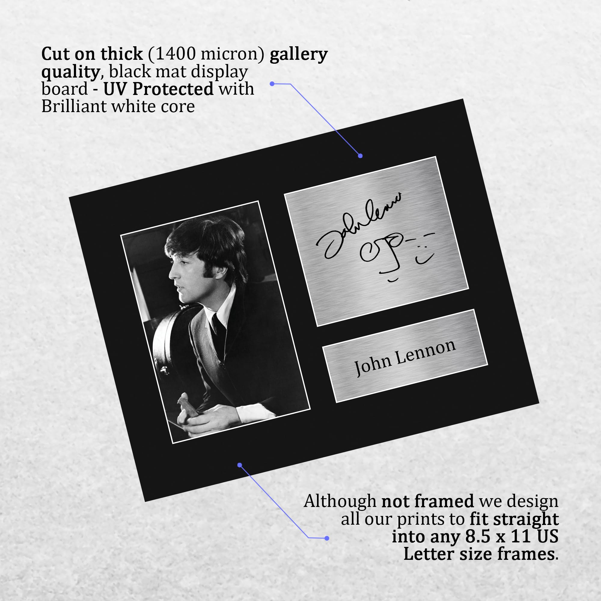 Amazon.com: HWC Trading John Lennon Gifts Signed Printed