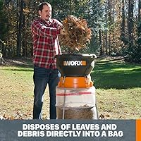 Vista 2 de Worx 13 Amp Electric Leaf Mulcher, Leaf Shredder with High-Compression Mulching, Powerful & Compact Yard Waste Shredder, Corded, WG430