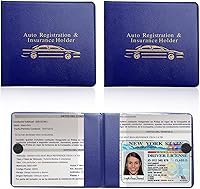 Vista 23 de Ziciner Soporte para Seguro de Registro de Automóvil, Paquete de 2 Organizador Esencial de Documentos de Tarjetas de Auto para Guantera con Cierre