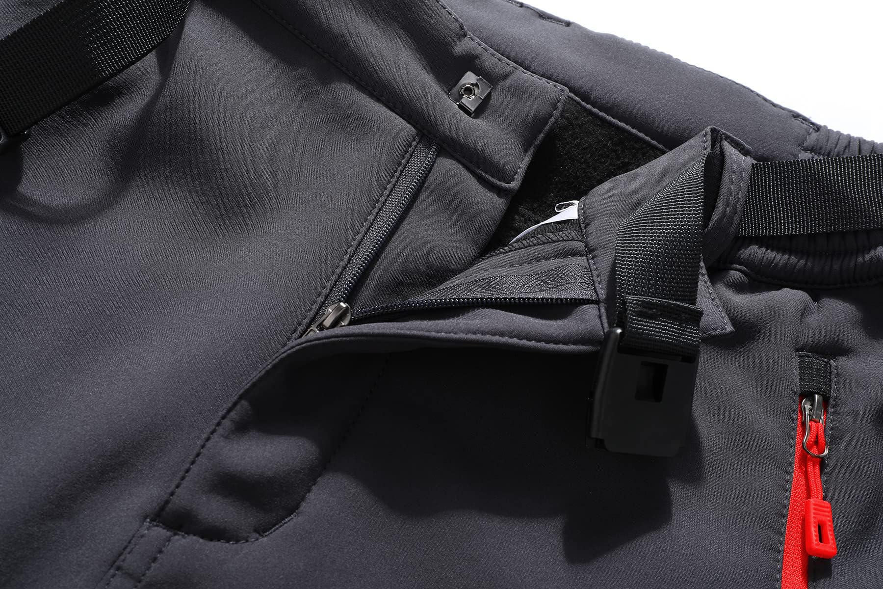 BenBoy Pantaloni Trekking Uomo Invernali Impermeabili Sci Softshell Termici Neve Caldo Montagna Escursionismo Outdoor Nero L