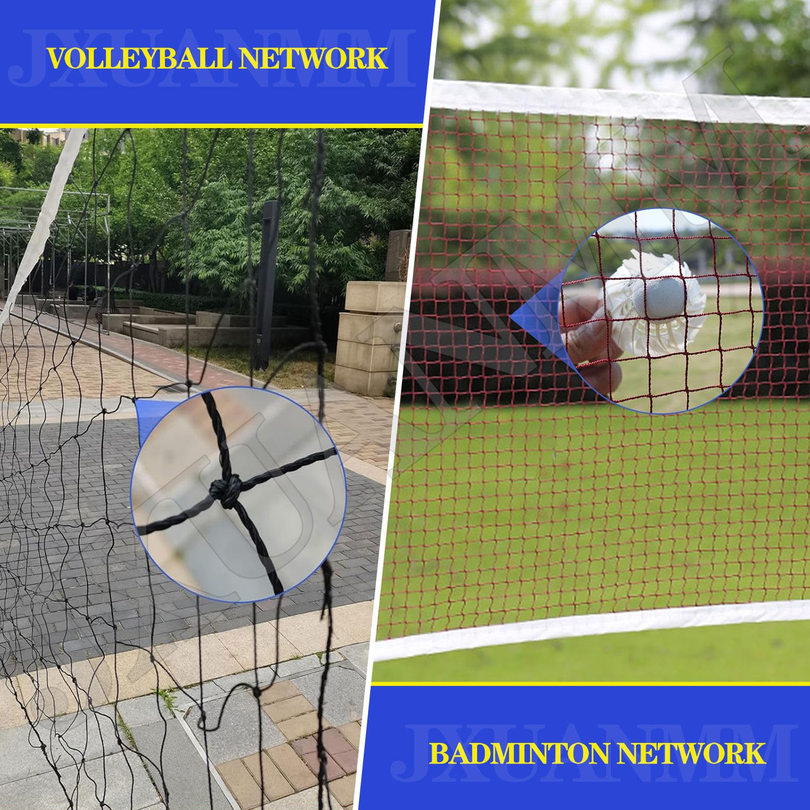 Poteaux de volley-ball pour jardin, avec filet de volley-ball/de badminton, poteaux de volley-ball robustes pour intérieur et extérieur, hauteurs réglables avec roues et 2 filets