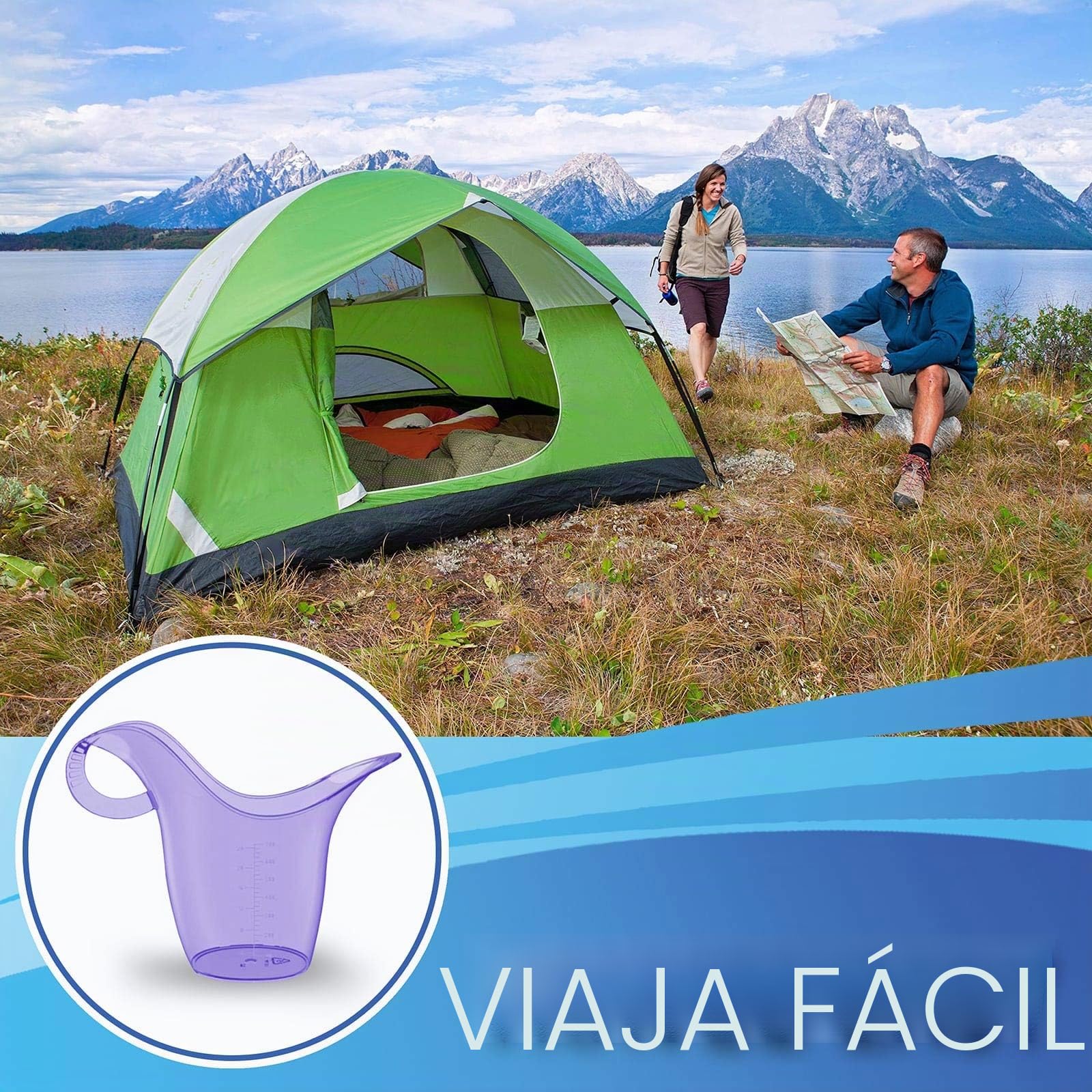 Orinal femenino, dispositivo de micción portátil para mujer, orina de pie, sin escuadrones, ideal durante las noches o postrado en cama, protección en viajes por carretera, camping, barco, senderismo,