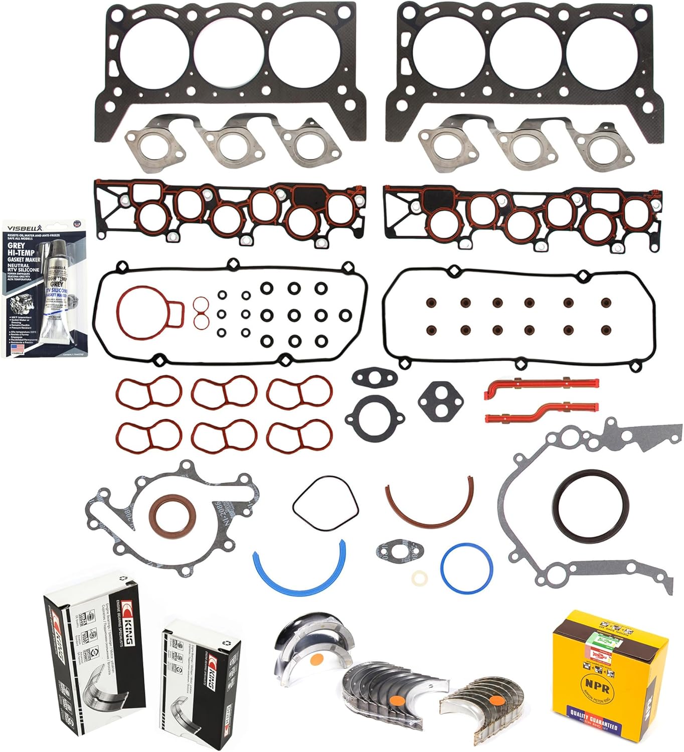 MA-9761263514-3 Engine Re-Ring Kit Fit 1996 Ford Windstar 3.8L V6 Vin 4 OHV 4mm Intake Manifold