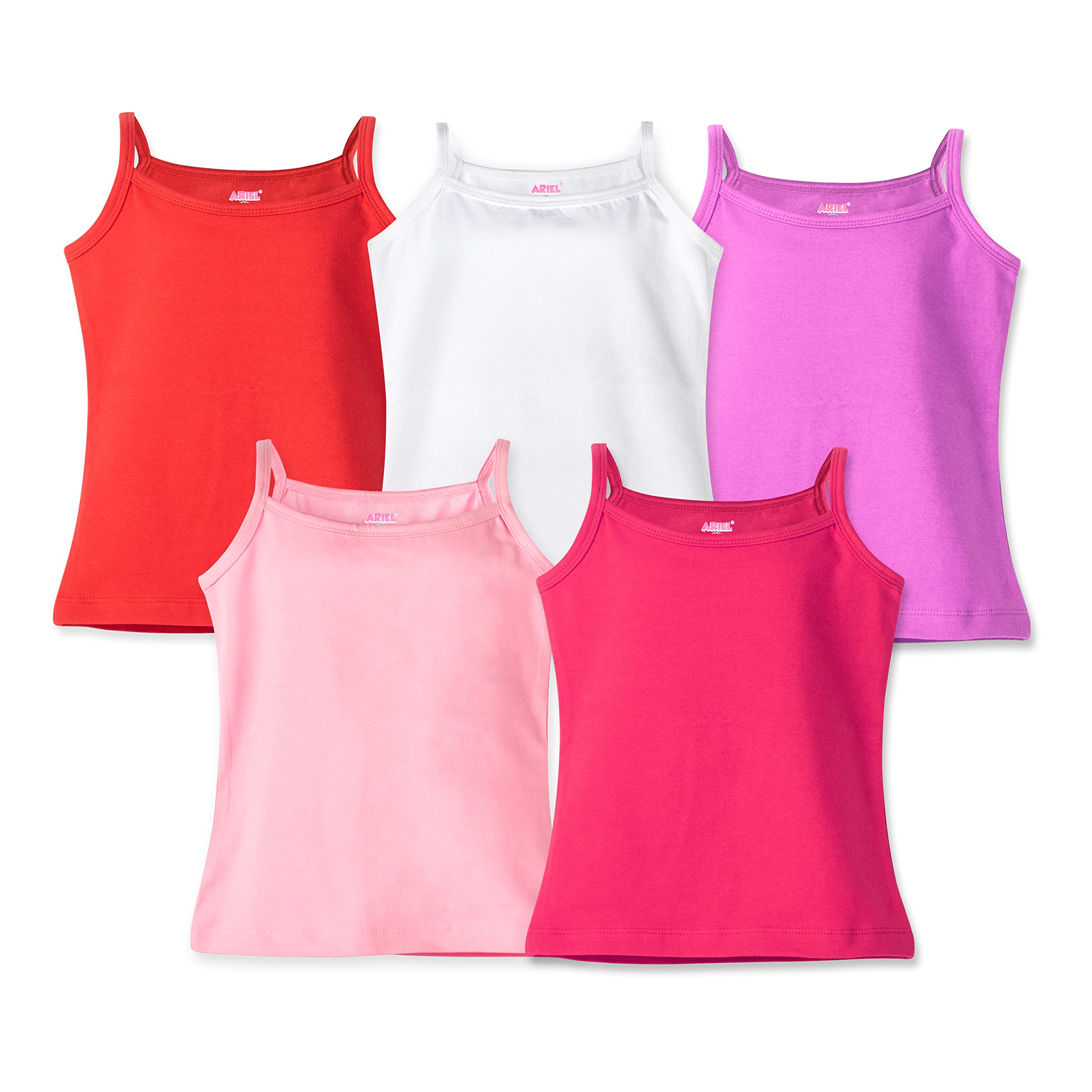 ARIELGirls Cotton Full Slip (Pack of 5)