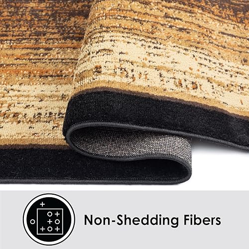 Vista 18 de Home Dynamix - Alfombra moderna, contemporánea Royalty Vega, negro/beige, rectángulo de 1.9 x 7.2 pies