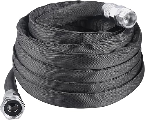 Miniatura 1 de La manguera tejida de tela de jardín de 25 pies y 50 pies es una manguera de agua ligera con un diseño flexible de 58 pulgadas, resistente y