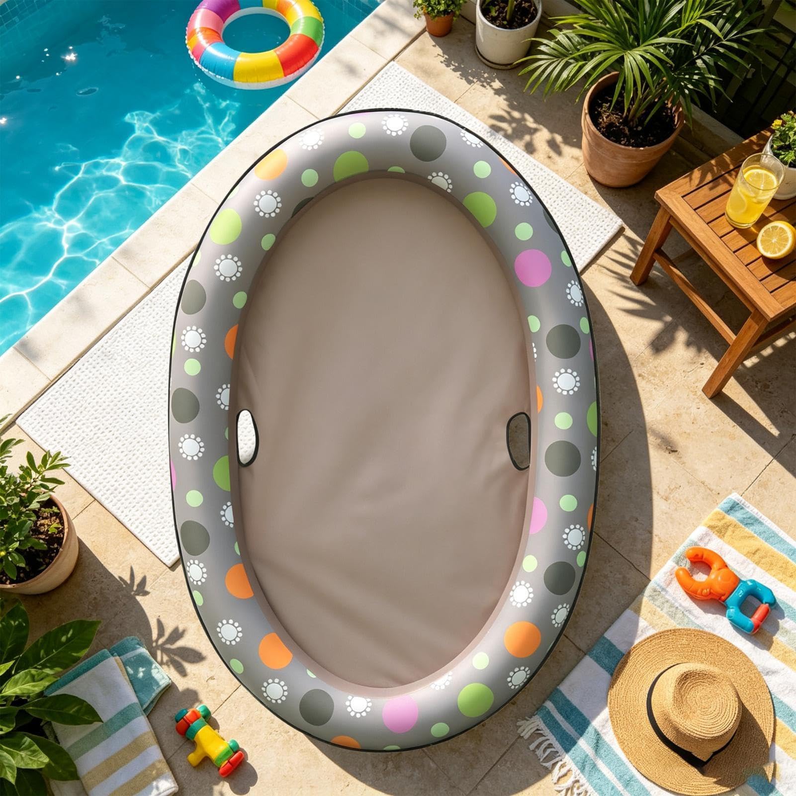 Galleggianti Da Piscina Per Cani Materassino gonfiabile giocattolo in PVC | Galleggiante per cani impermeabile e anti-ribaltamento Per Cuccioli Taglia Piccola Media Vasche Feste