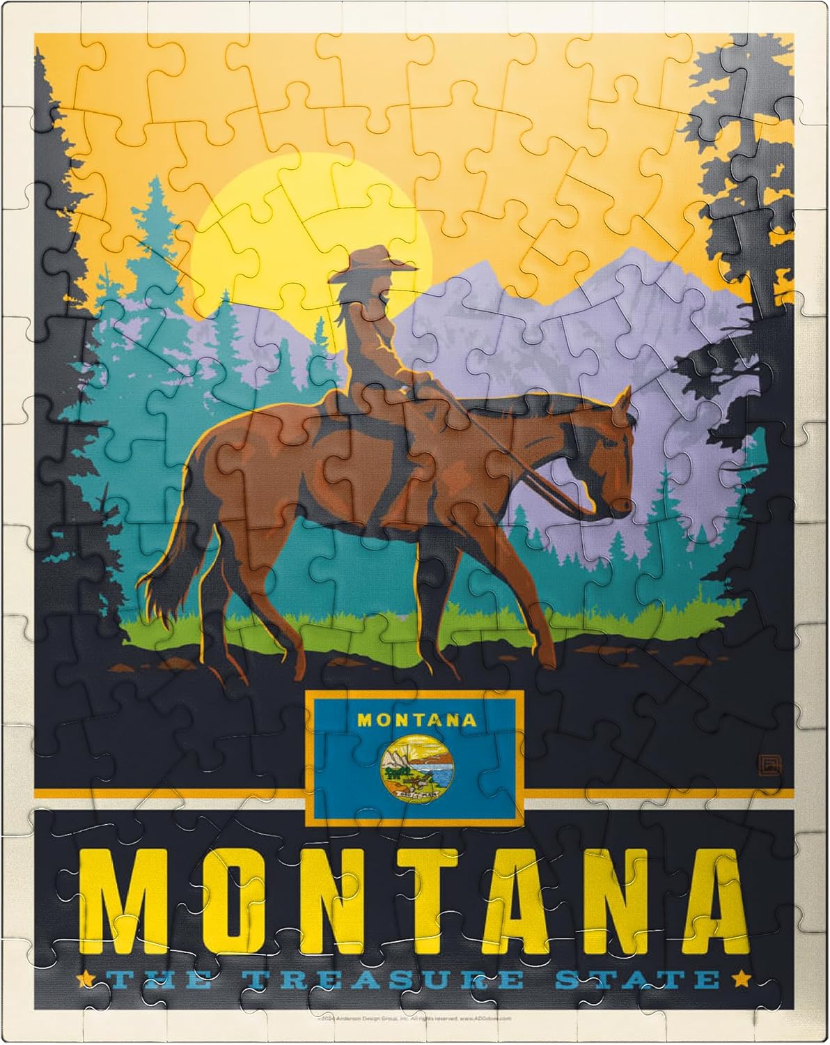 MyPuzzle Montana: The Treasure State - Premium 500 Piece Jigsaw Puzzle for Adults
