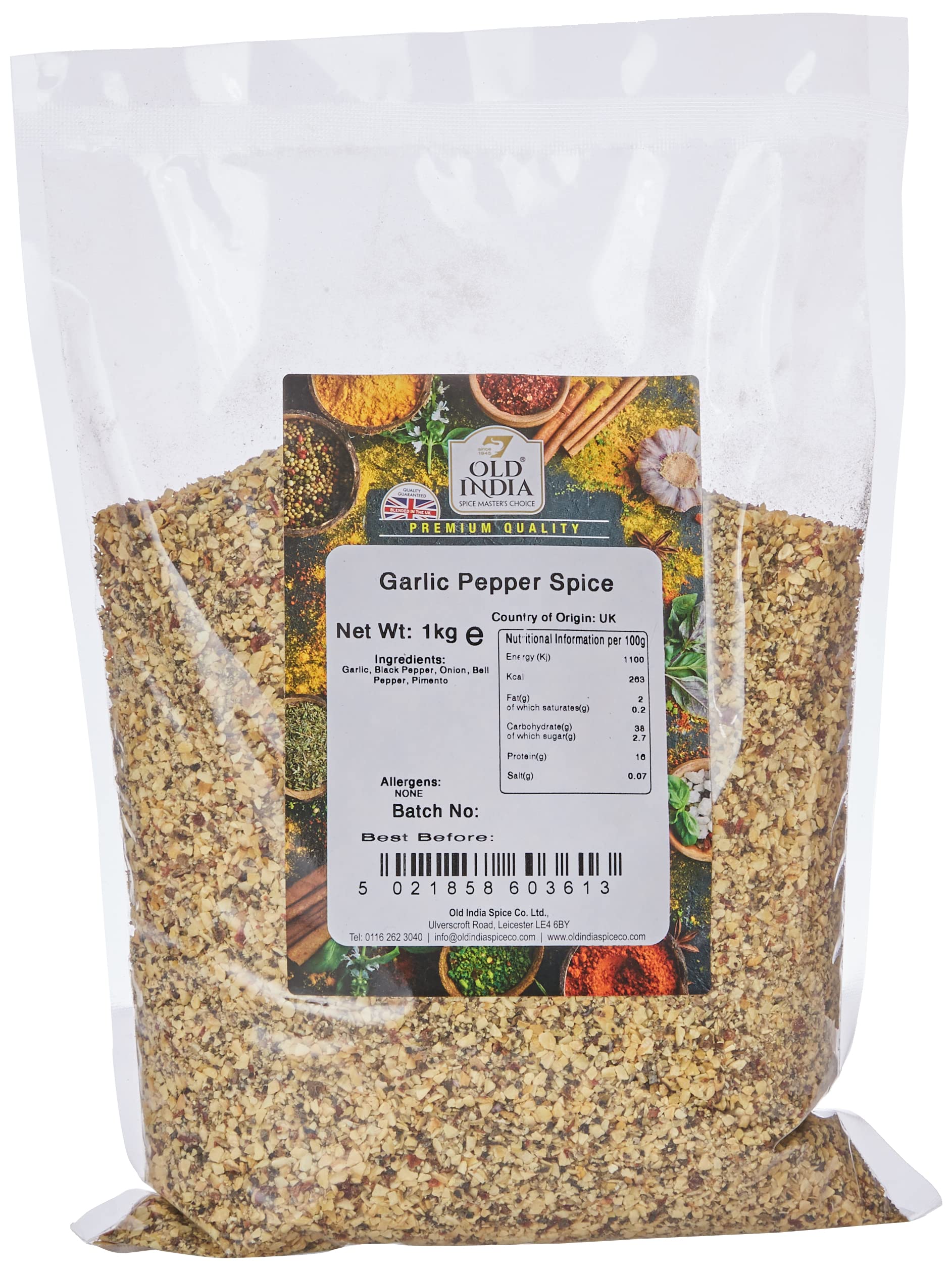Old India Garlic Pepper Spice 1kg