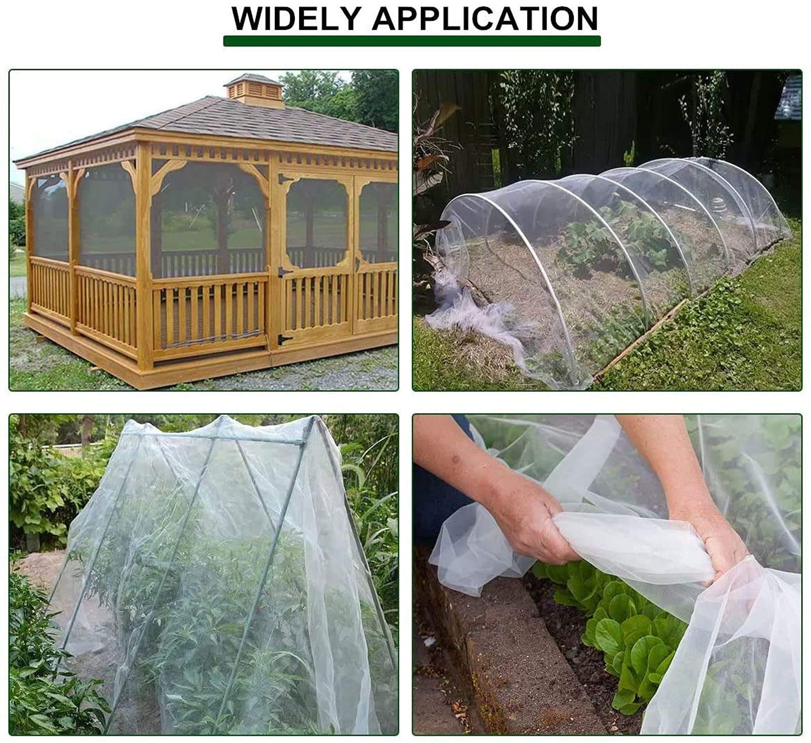 APOE Filet de Protection Anti-Insectes en Maille Fine pour Jardin Protéger Plantes Fruits Légumes Moustiquaire