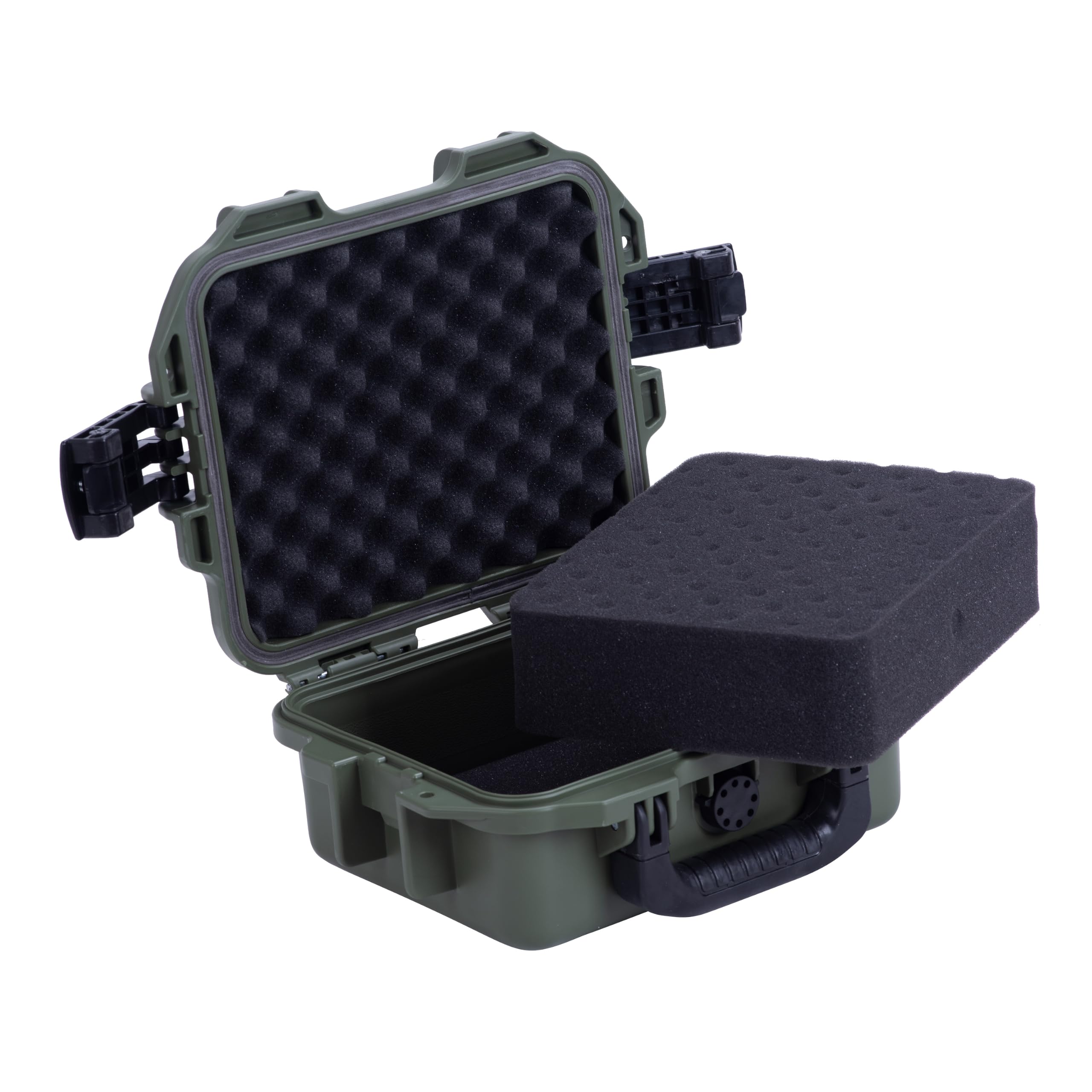 MEIJIA Custodia rigida impermeabile per fotocamera compatta di alta qualità con schiuma personalizzabile, protezione completa con design leggero e comodo, 30 x 24,94 x 11,9 cm (verde)