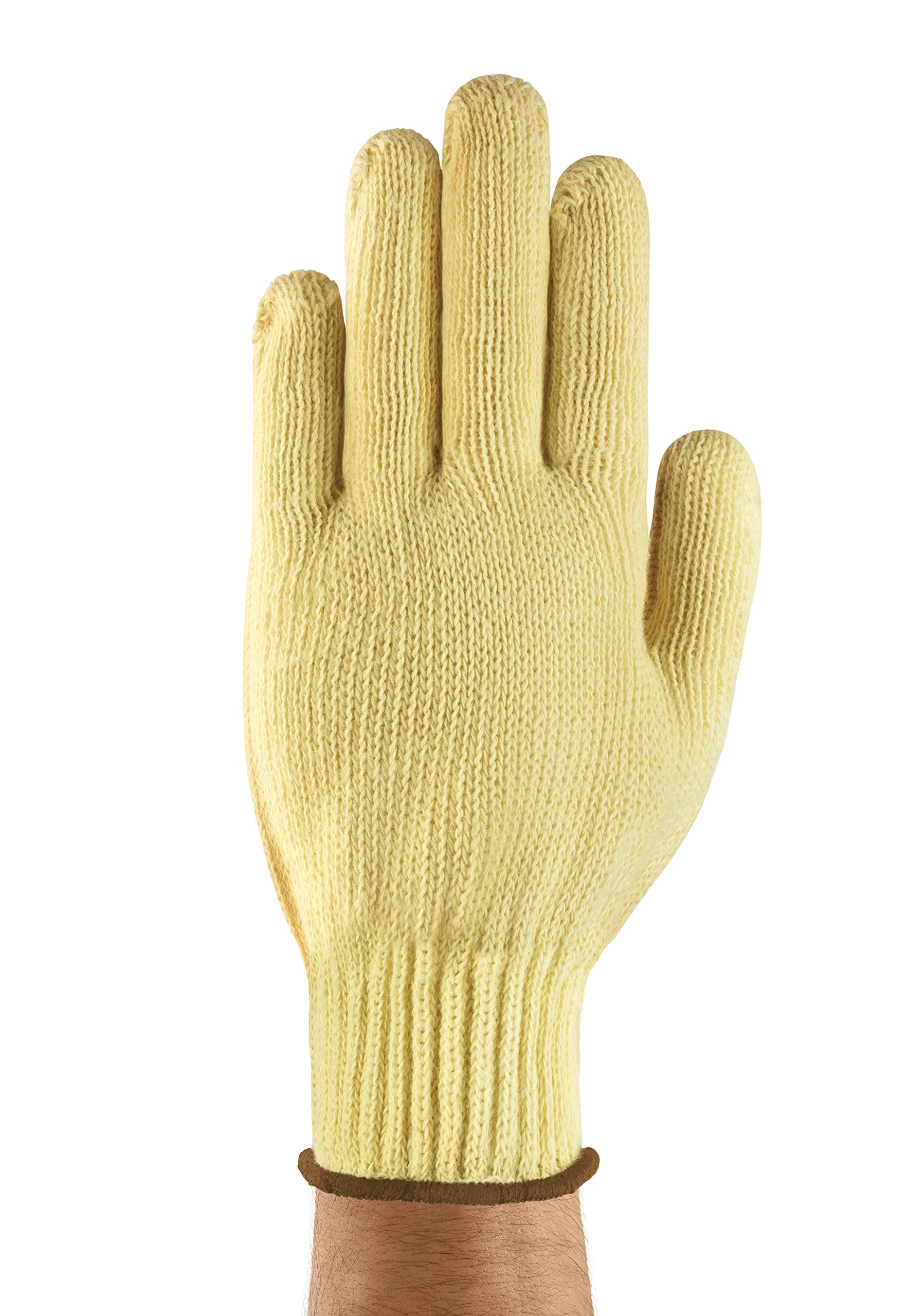Ansell HyFlex 70-215 Gants de Travail Industriels, Protection Mécanique, Résistance aux Coupures, Jaune, Taille L (12 Paires)