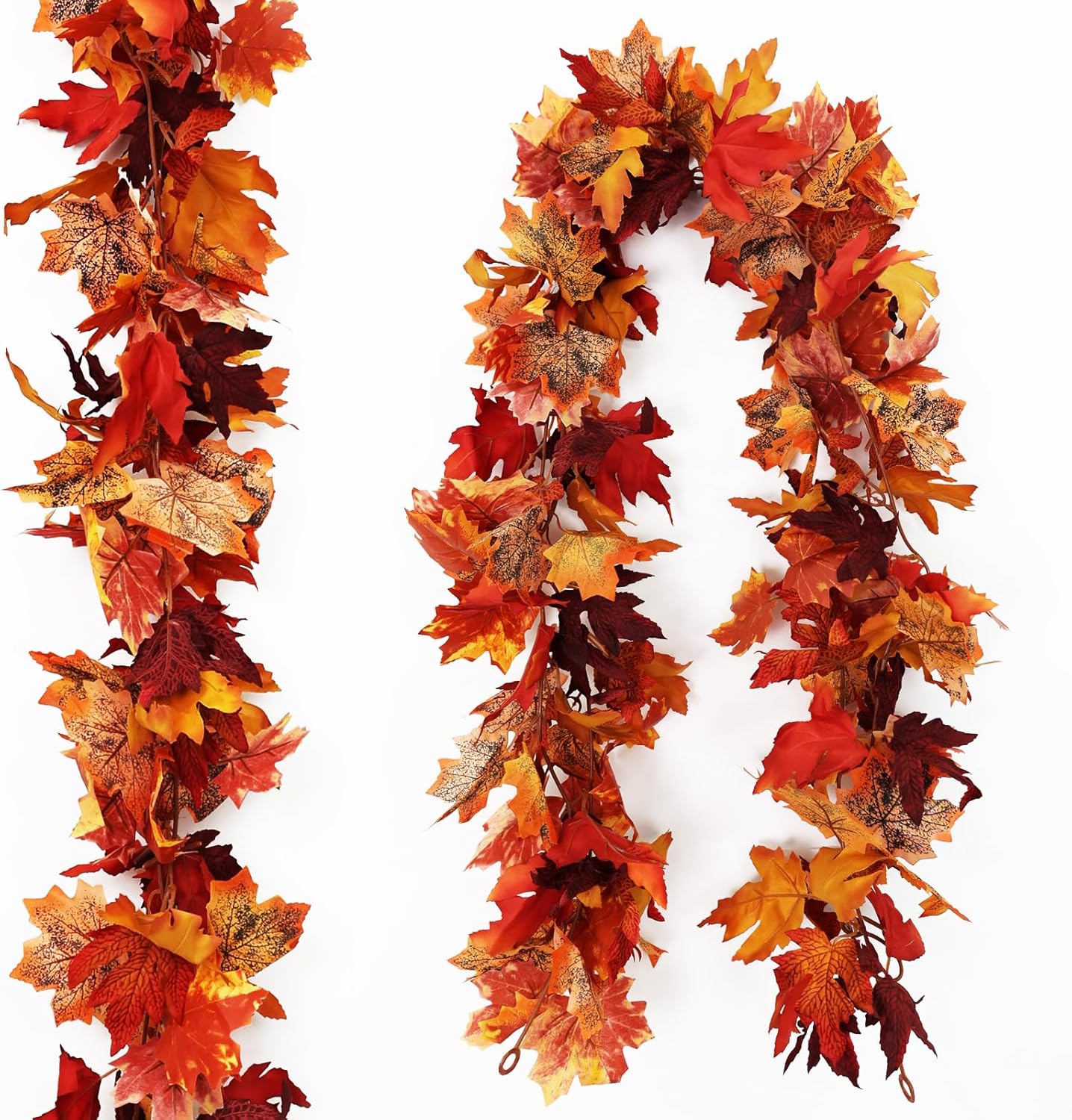 2 Pack Fall Garland Maple Leaf Garland, Fall Decor