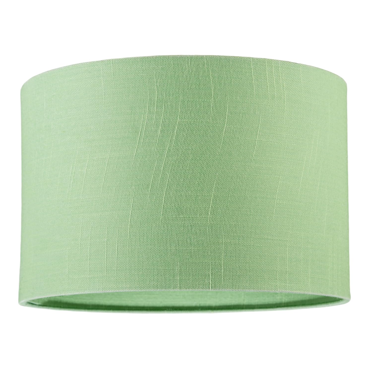 Chic Designer Frosted Lime Green Textured Linen Fabric Circular Lamp Shade | 30cm x 20cm | Matching Fabric Lining the Inside by Happy Homewares