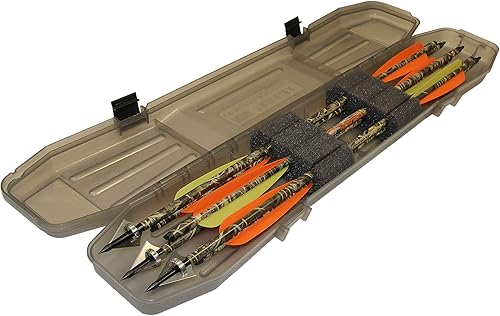 Miniatura 2 de MTM BTBC-41 Traveler Crossbow Bolt Case, tiene capacidad para 6 pernos de hasta 24.25 pulgadas, fabricado en Estados Unidos, humo transparente