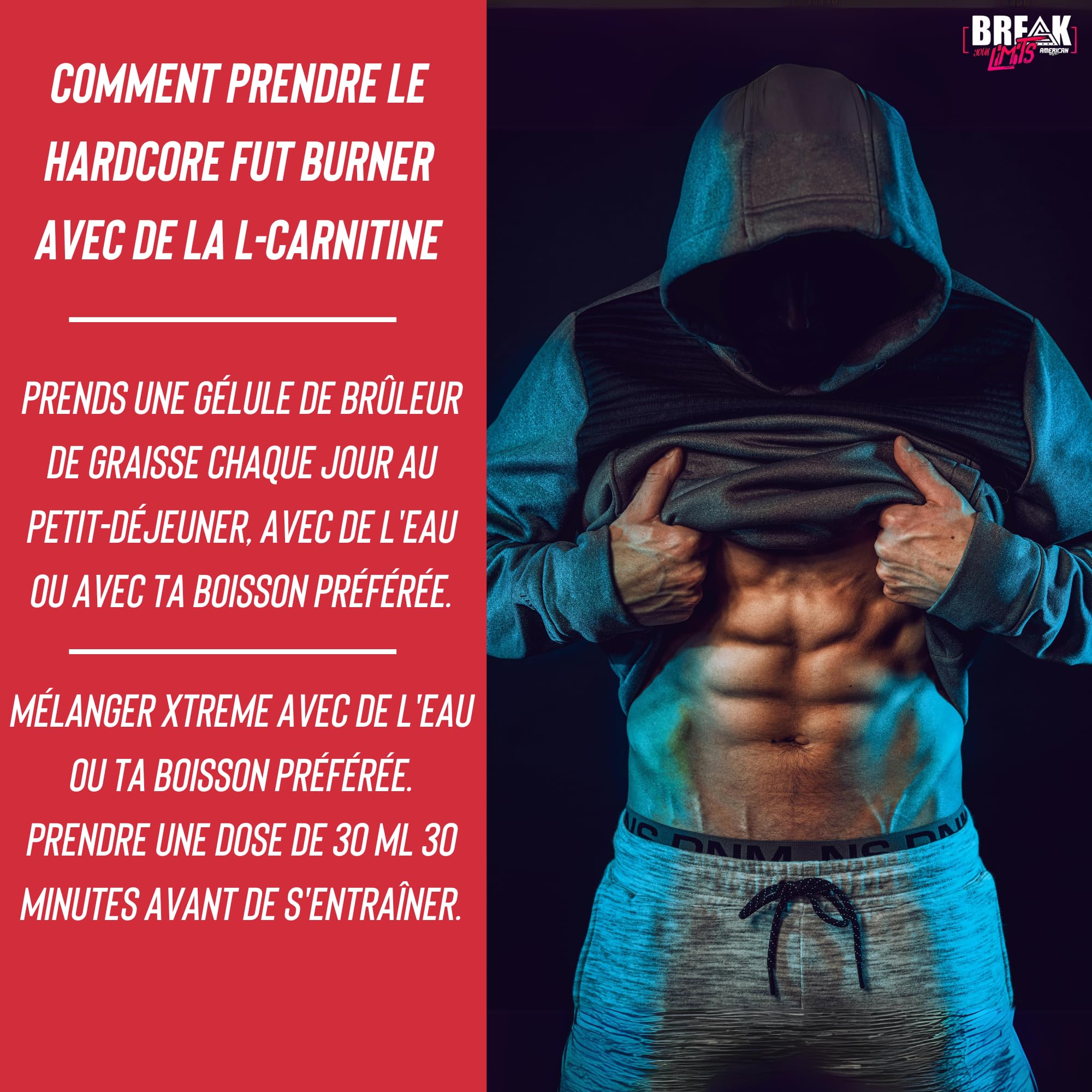 Pack L Carnitine + HardCore Fat Burner | 90 Capsules + 1 litre goût Jus d'Orange | Combinaison qui Aide à Définir les muscles, Brûler les graisses et Coupe Faim