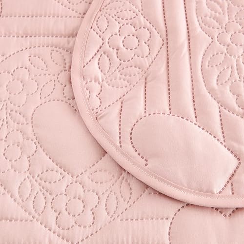 Miniatura 6 de Auemtyn Juego de edredón tamaño King rosa funda de edredón ligera de microfibra suave reversible para todas las estaciones 1 edredón 2 fundas de