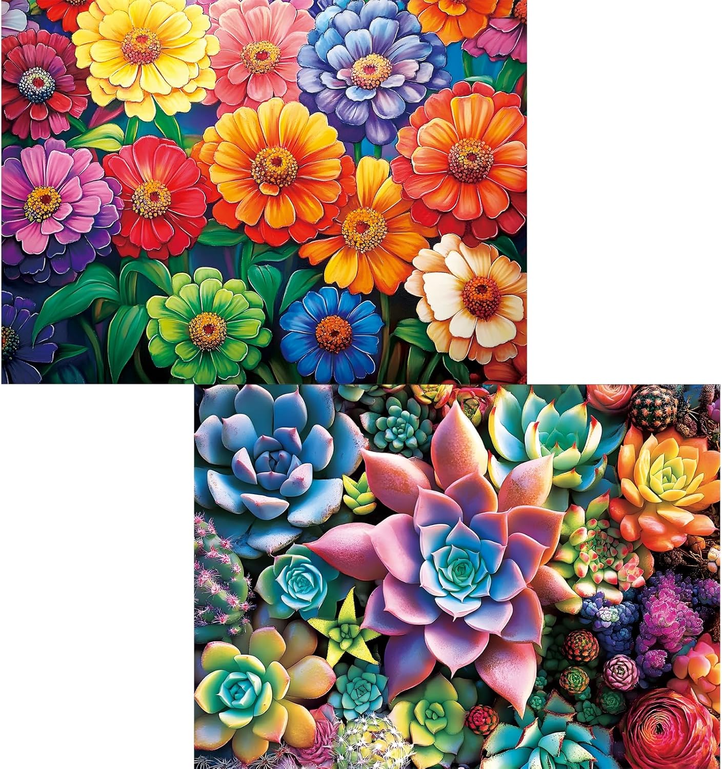 2 Pack 300 Piece Puzzle for Adults,Cute Dogs Cats Jigsaw Puzzle for Adults Teens,Large Piece Puzzle for Kids Ages 8-10 10-12,Glossy & Sturdy Pieces,Challenging Family Game Great Gift Idea,20.5x15 in