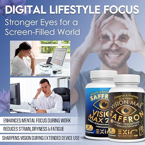 Miniatura 3 de Teléfono de computadora digital avanzado suplemento de salud ocular combinado con azafrán luteína astaxantina zeaxantina  Soporte de claridad de