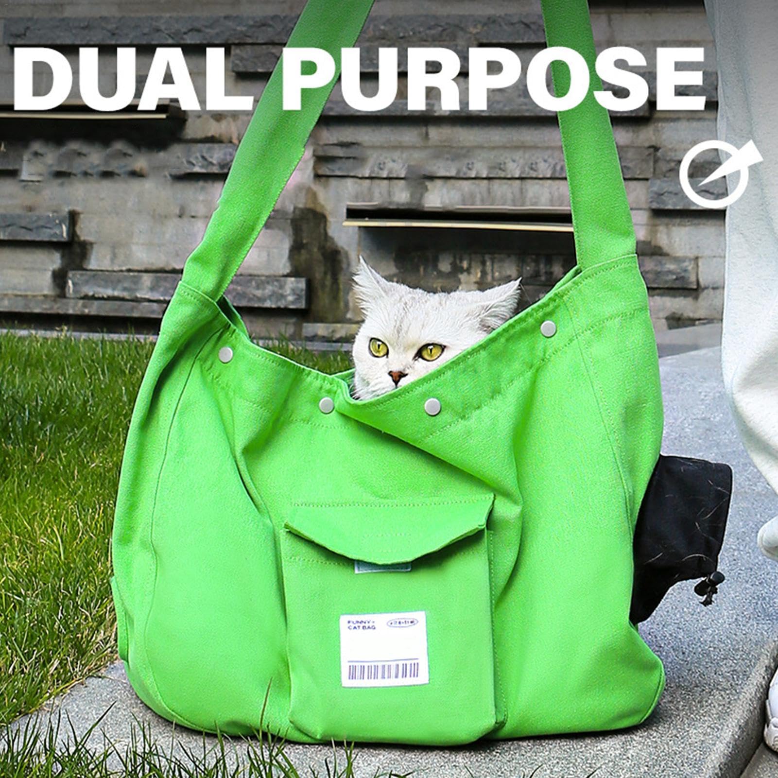 Bolsa de Transporte para Gatos, Bolsa de Transporte para Mascotas para | gatos | Bolsa de transporte para gatos transpirable y ajustable para mascotas, bolsa de asas de gran capacidad para