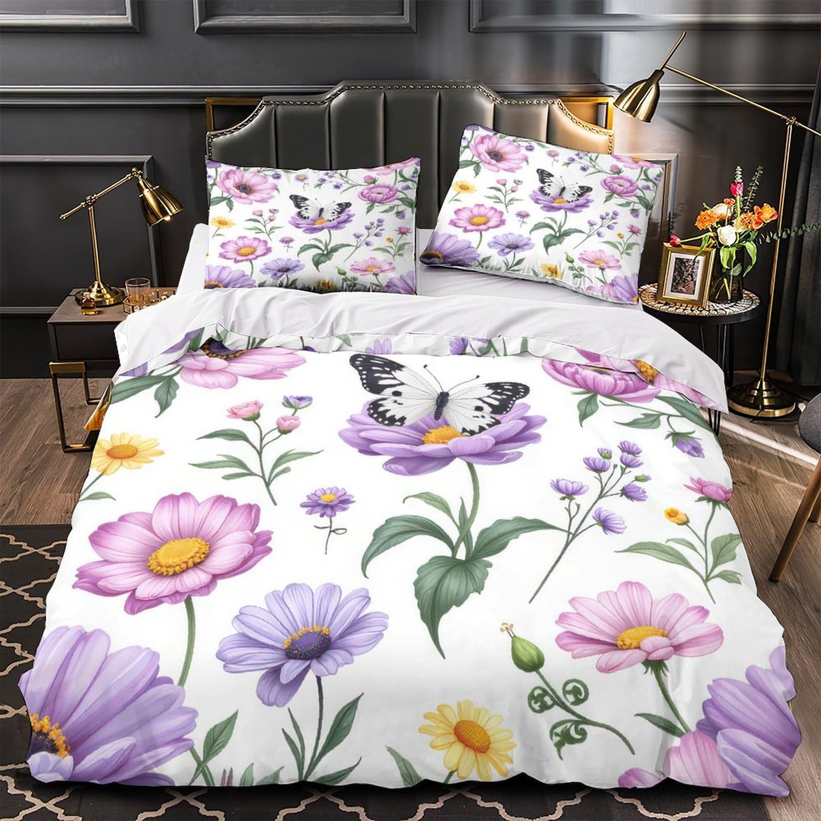 Housse de couette microfibre de qualité supérieure parure de lit résistante