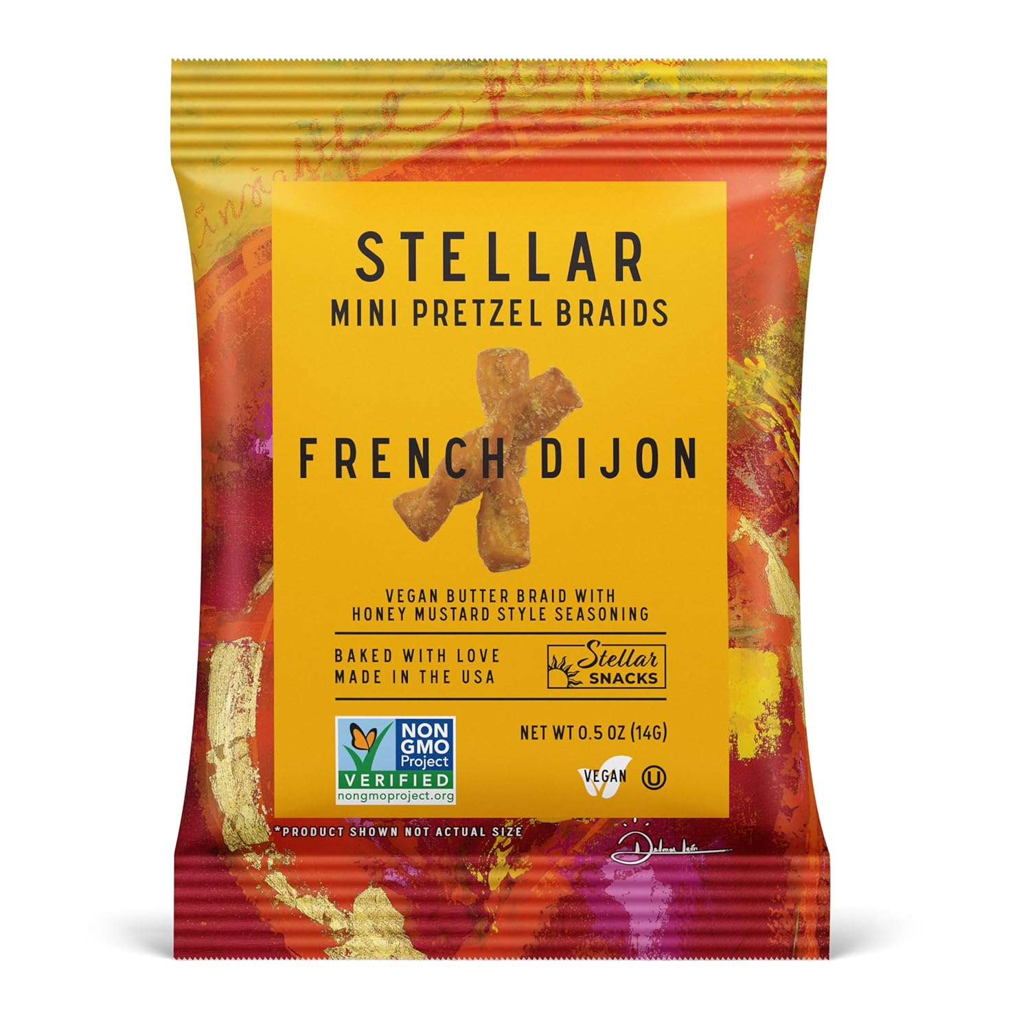 Stellar Snacks Mini Pretzel Braids, Maui Monk, 0.5 Ounce (Pack of 75) Vegan, Kosher, Non-GMO (0.5 Oz, Maui Monk)