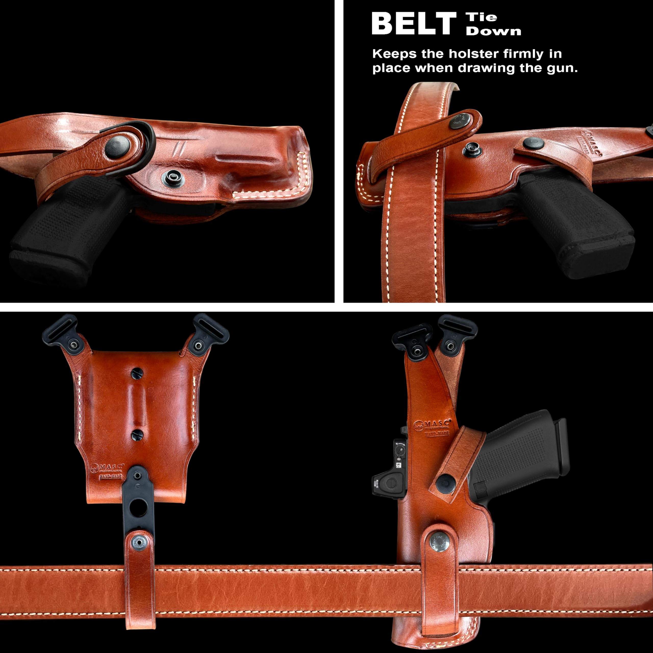 Amazon.com : MASC Optic Ready/Red Dot Compatible Leather Vertical