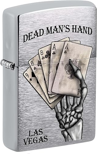 Zippo Encendedor, Las Vegas, Mano del Hombre Muerto - Cromo cepillado 80988
