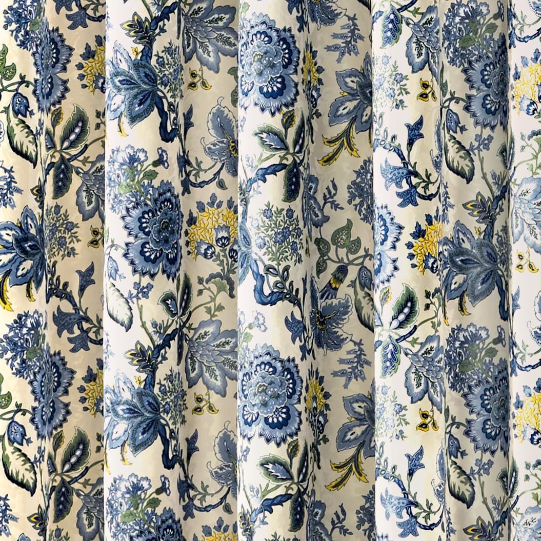 Waverly Navarra Porcelain Window Panel - 100% Polyester Jacquard - 52" X 84"