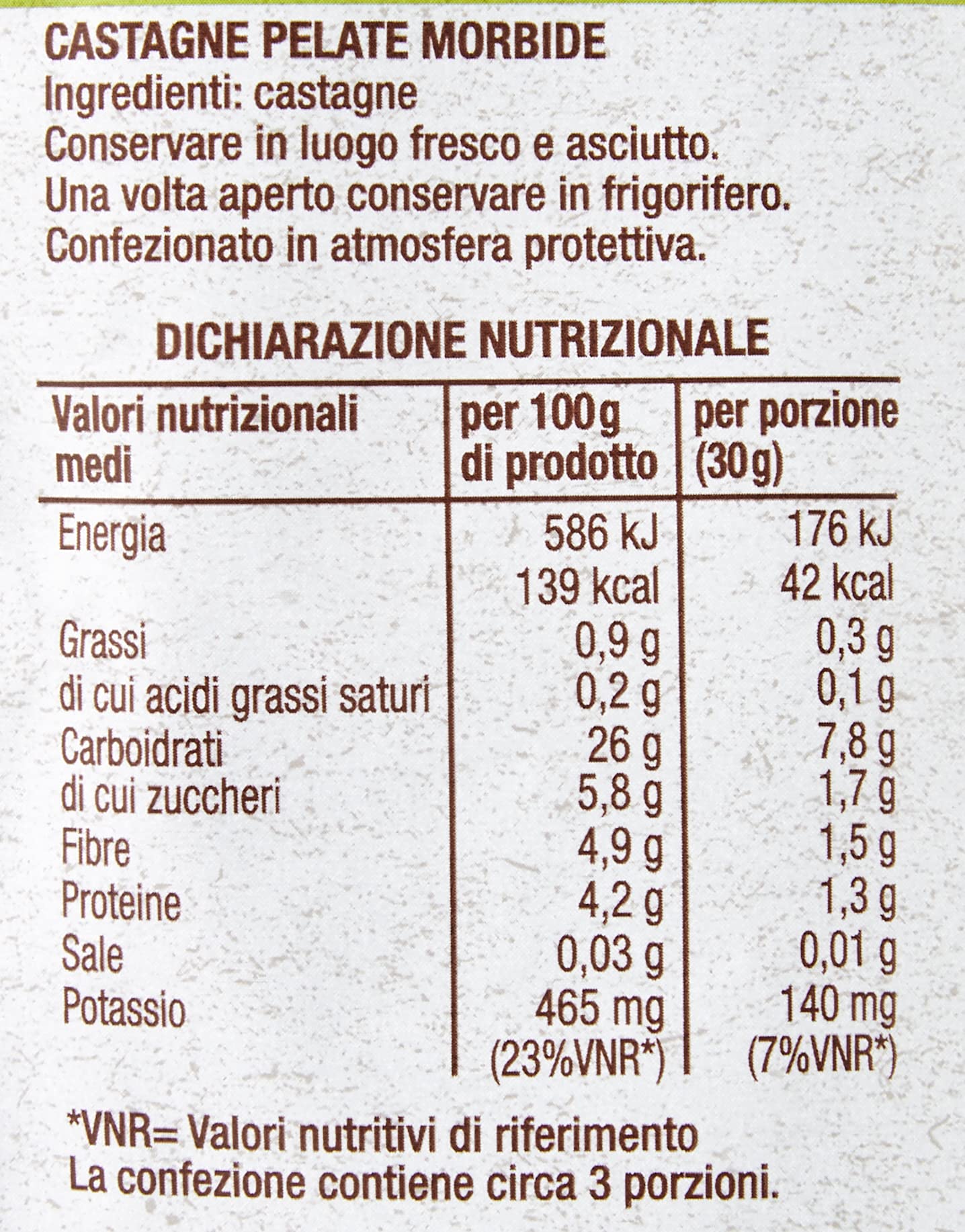 Noberasco Viva la Castagna- Snack Castagne italiane morbide, 100 g, Confezione da 12