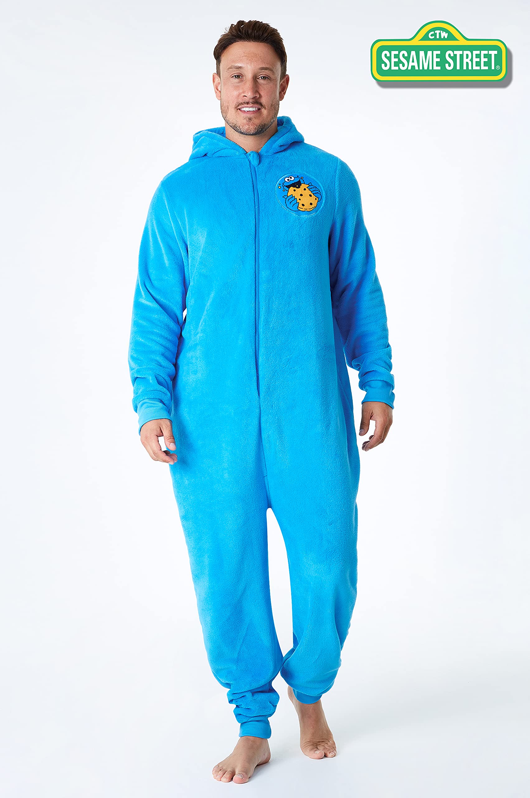 Sesame Street Onesies For Men Cookie Monster And Elmo Fleece