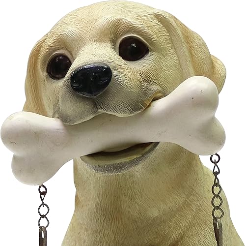 Miniatura 10 de Nature's Mark Estatua de cachorro de perro Labrador Retriever negro con letrero de bienvenida, estatua de jardín de resina, decoración de 6.7