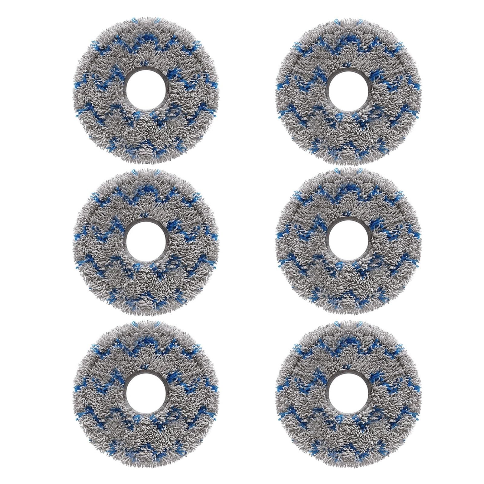 NUCBCULWP Compatible For ECOVACS，X1 X2,Compatible For Omni, T30 Pro T10 T20 T30s Robot Vacuum Cleaner Mop Cloth Compatible Accessories Parts(6PCS)