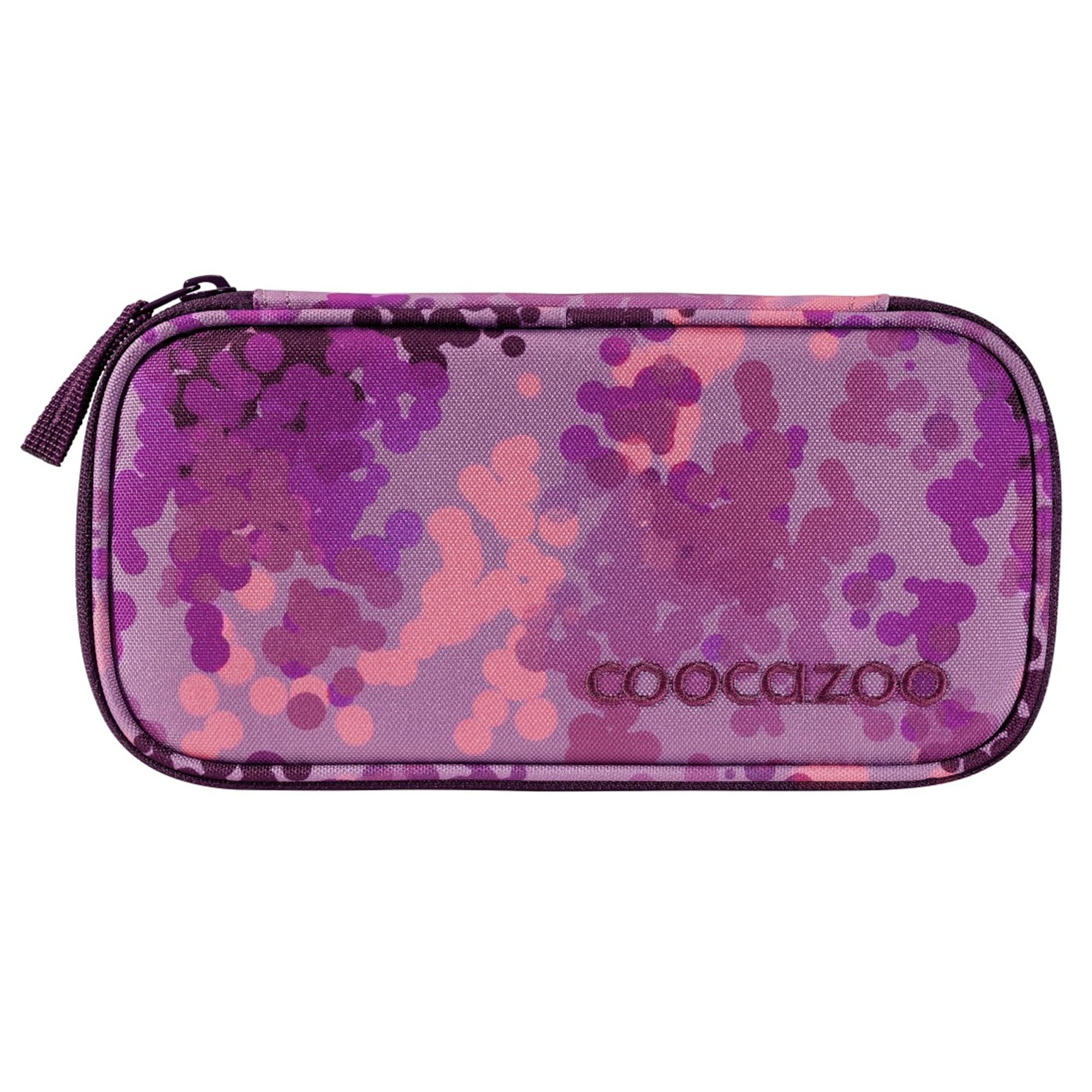 CoocazooCherry Blossom Pink Pencil Case Large Main Compartment Loops for Compass, Set Square and Ruler, Timetable Compartment, Pen Holder, Zip Pocket, 3rd Grade