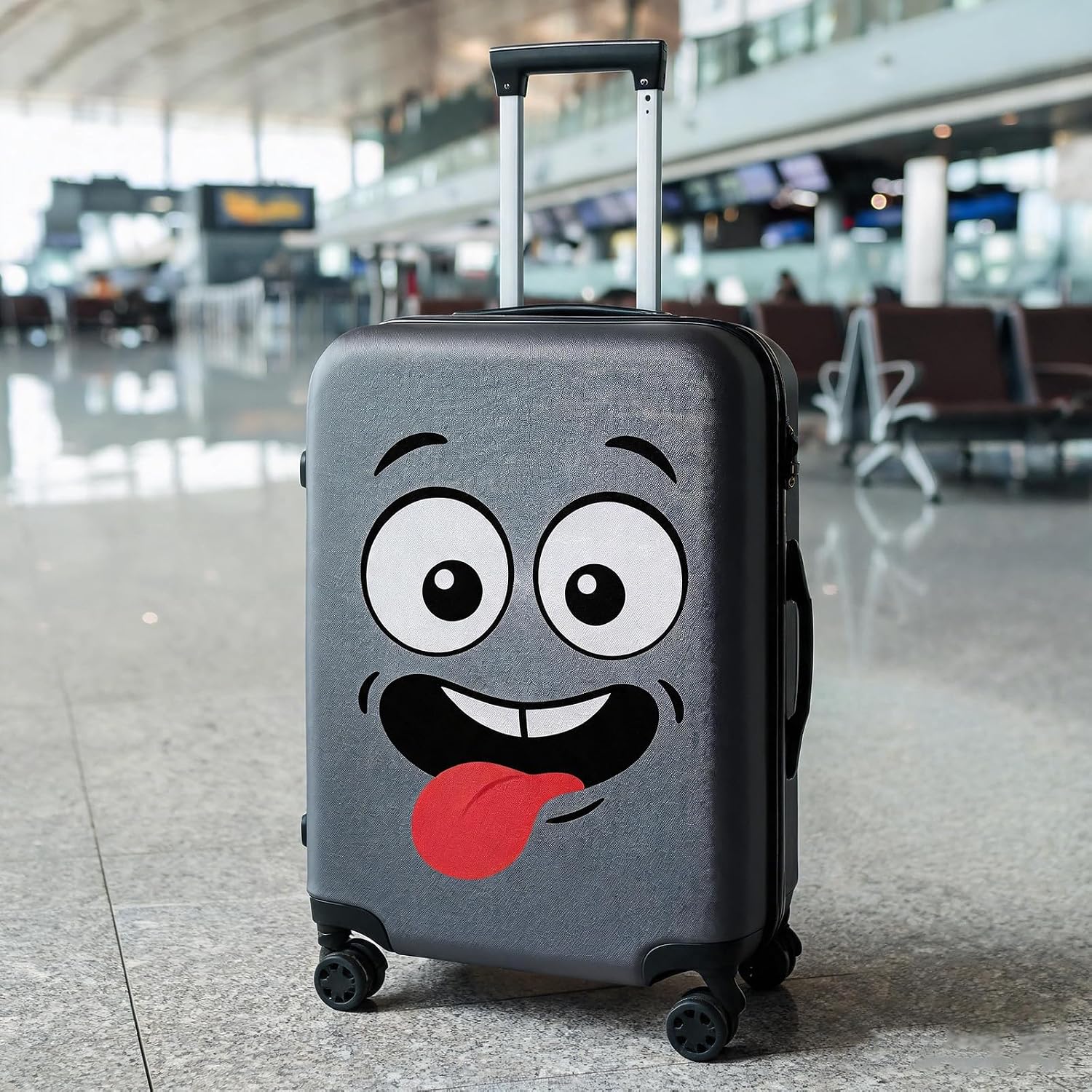 Funny Cartoon Face PVC Decor Stickers Trash can Stickers
