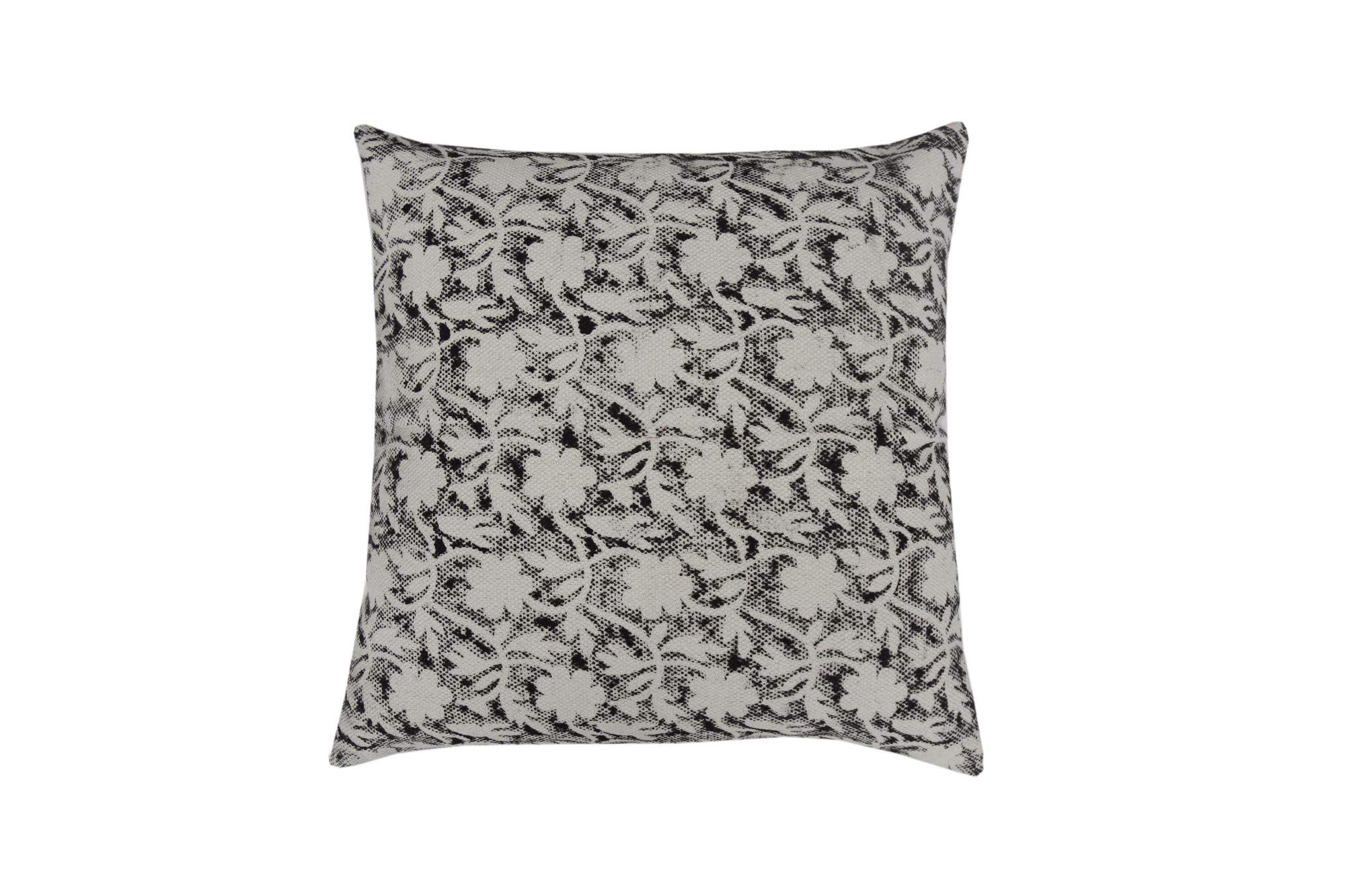 Trade Star - Funda cojín 24 "x 24" Pulgadas,Almohada Cuadrada Hecha a Mano,Funda de cojín 100% algodón,Cojín Decorativo de Tela Barro,Cojín Floral