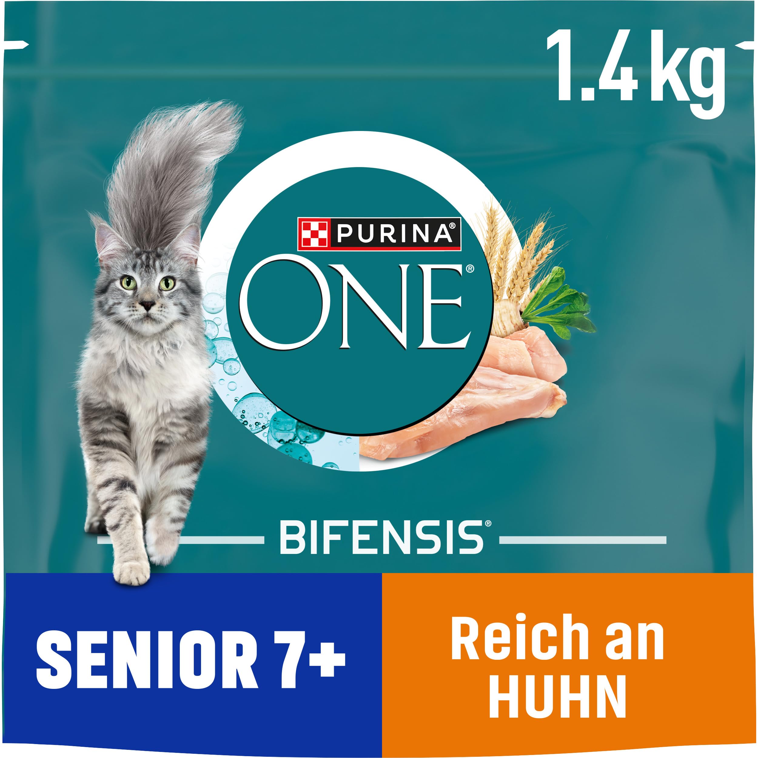 PURINA ONE BIFENSIS Senior 7+, reich an Huhn, 6 x 1,4kg