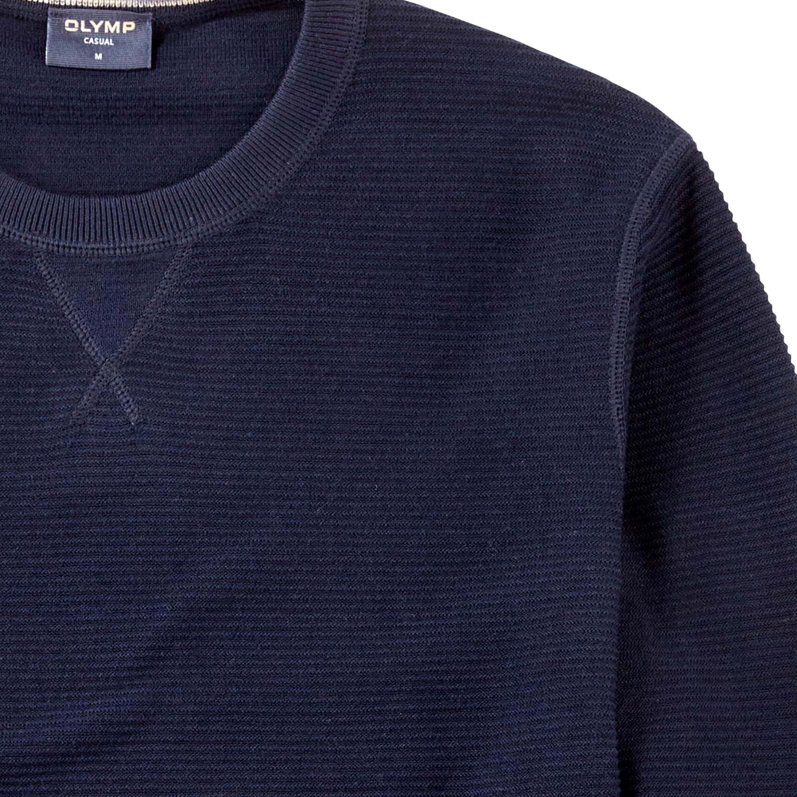 OLYMP Herren Pullover Rundhals Casual.Strick,Struktur,Regular fit