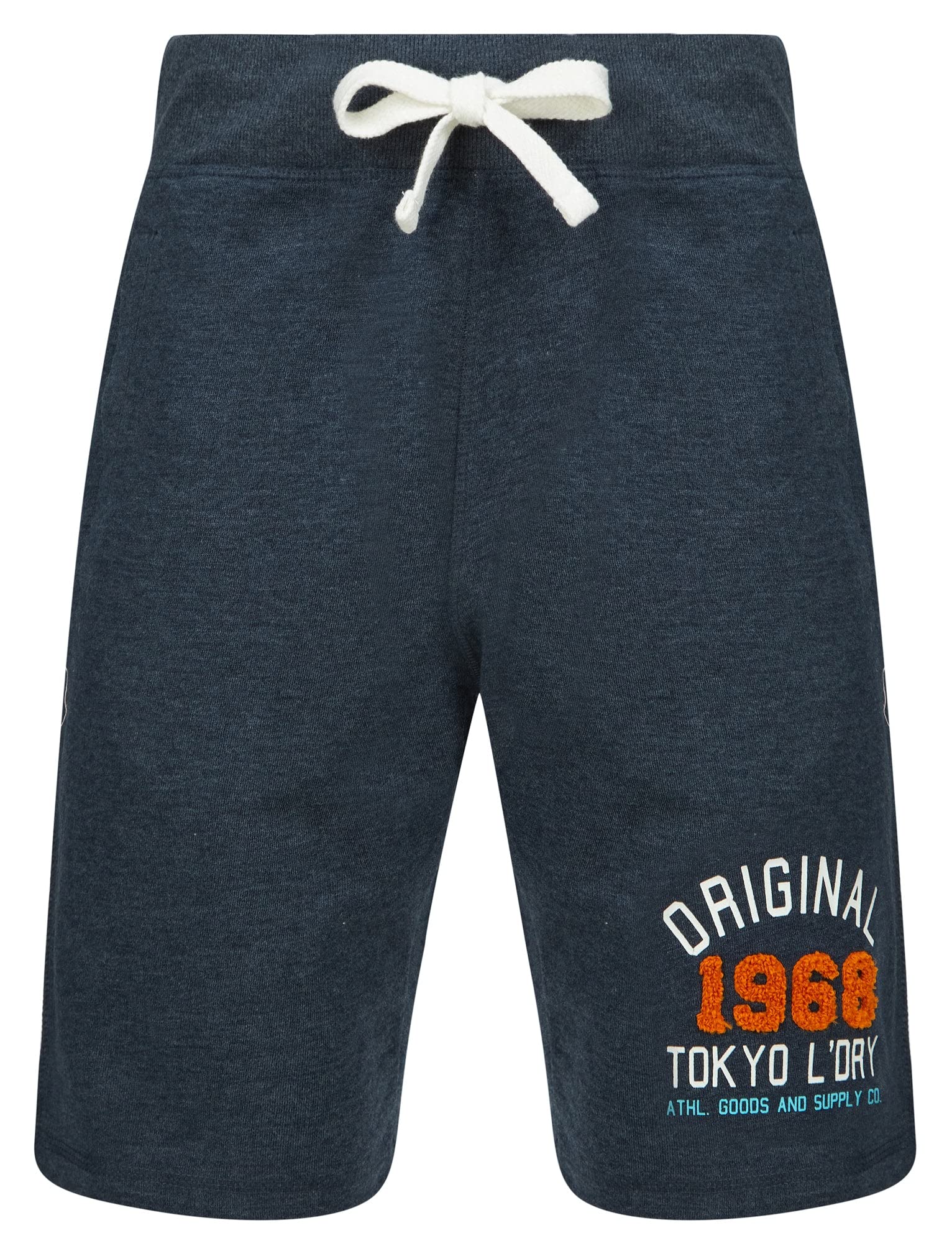 Tokyo Laundry Men's Og Navy Og Tokyo Motif Brushback Fleece Jogger Shorts In Sky Captain Navy Marl S