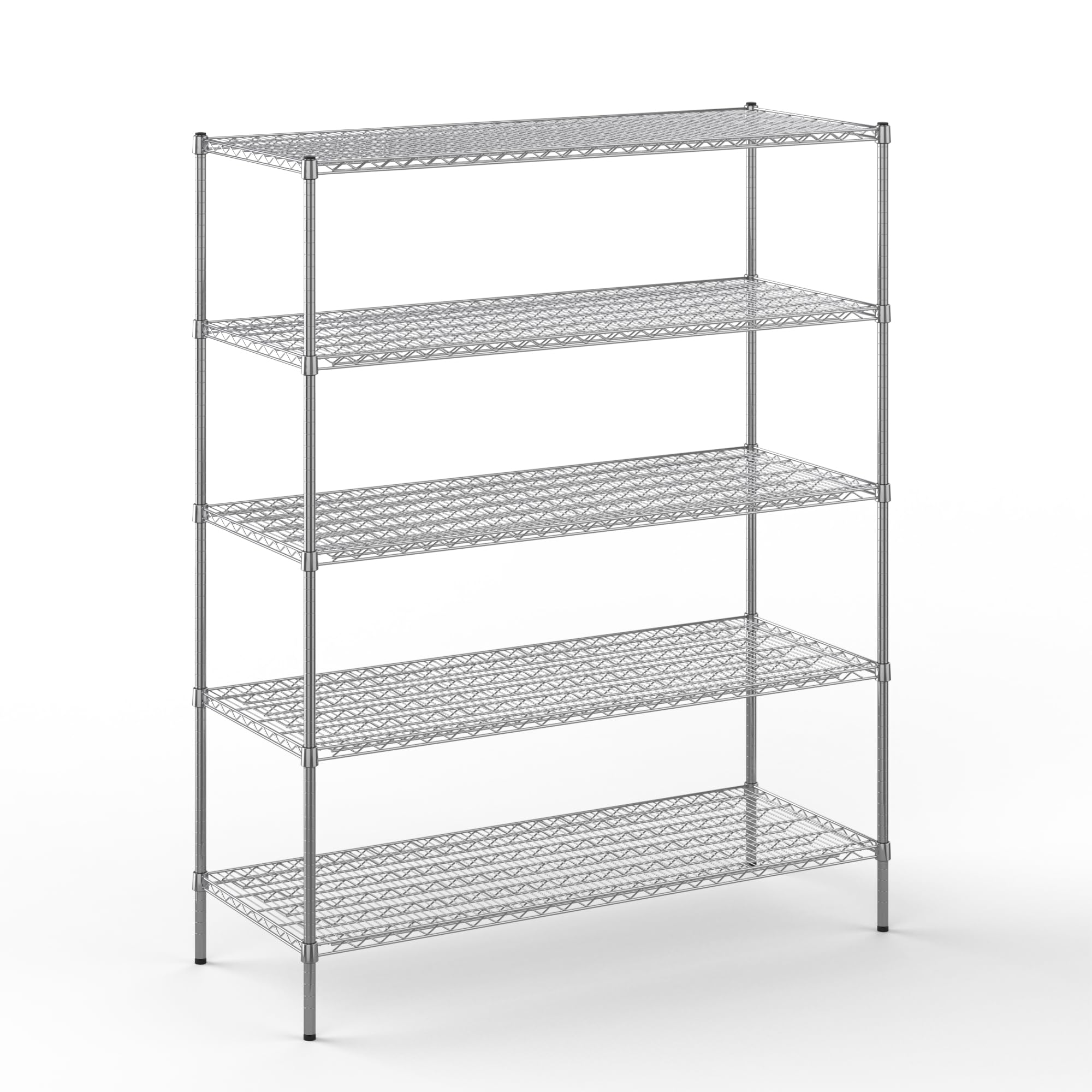 24" Deep x 60" Wide x 74" Height Wire Shelving Kit | 5-Tier | NSF Commercial Storage Rack Unit
