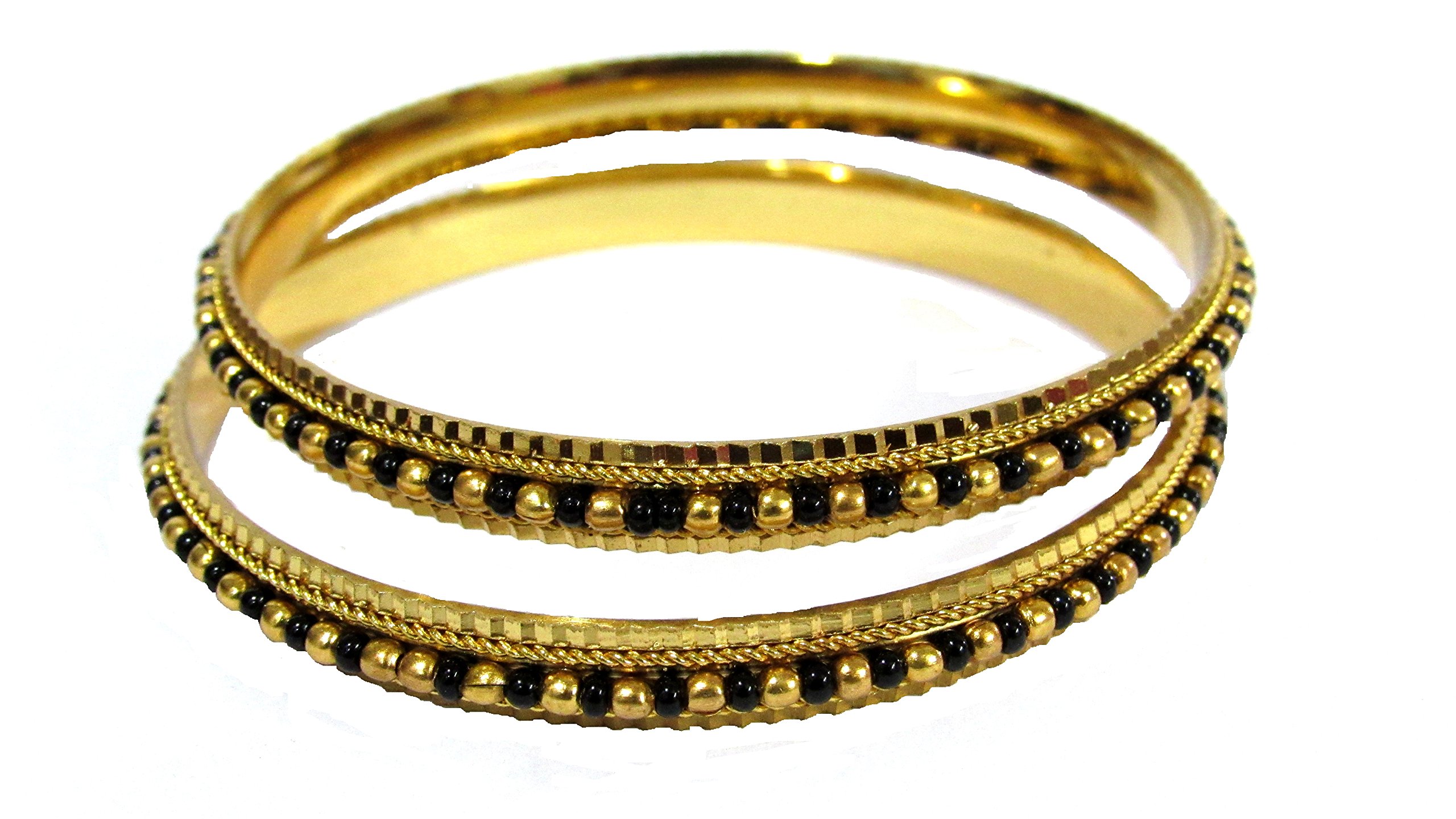 Shree Mauli Creation Black Alloy Black and golden beads bangles set of 2 bangle for Women SMCB36 (2.8) (B09NB5D1DD) Amazon Price History, Amazon Price Tracker