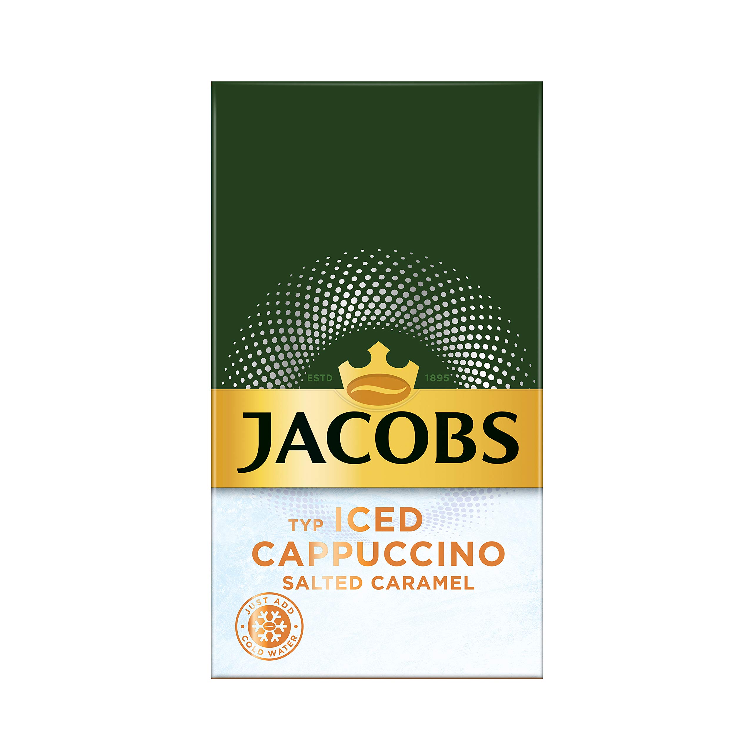 Jacobs Iced Cappuccino Salted Caramel, 80 pałeczek z kawą Instant Caffee, 10 x 8 napojów, 142 g