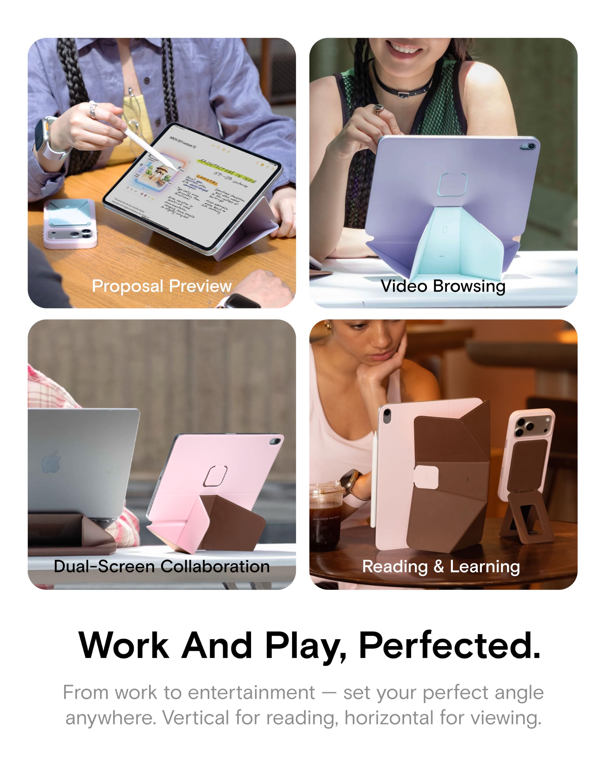 Amazon.com: MOFT Dynamic Folio Case for iPad mini 7th A17 Pro