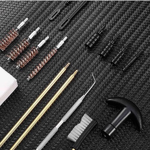 Miniatura 9 de UrbanX Kit de limpieza universal para pistola Beretta M1915 .32 ACP, kit de limpieza de pistola de bronce y puntas de metal bronce con estuche