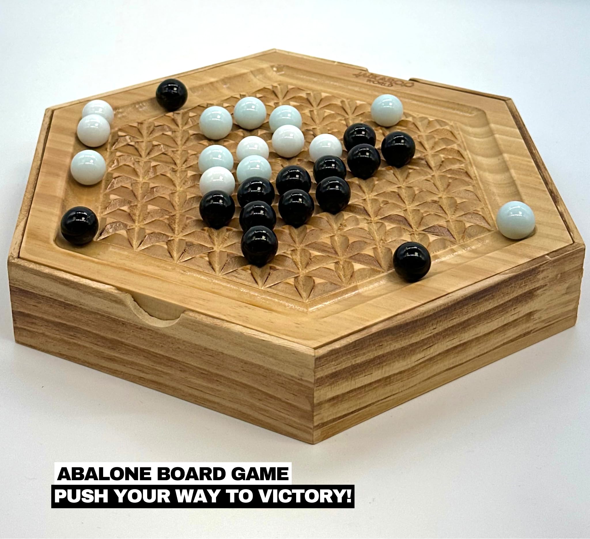 Abalone - Juego de mesa - Juego de estrategia de mármol - Juegos de 2 jugadores - Juego de ajedrez de mármol - Juego de mesa de ajedrez intelectual - Juegos de estrategia para adultos