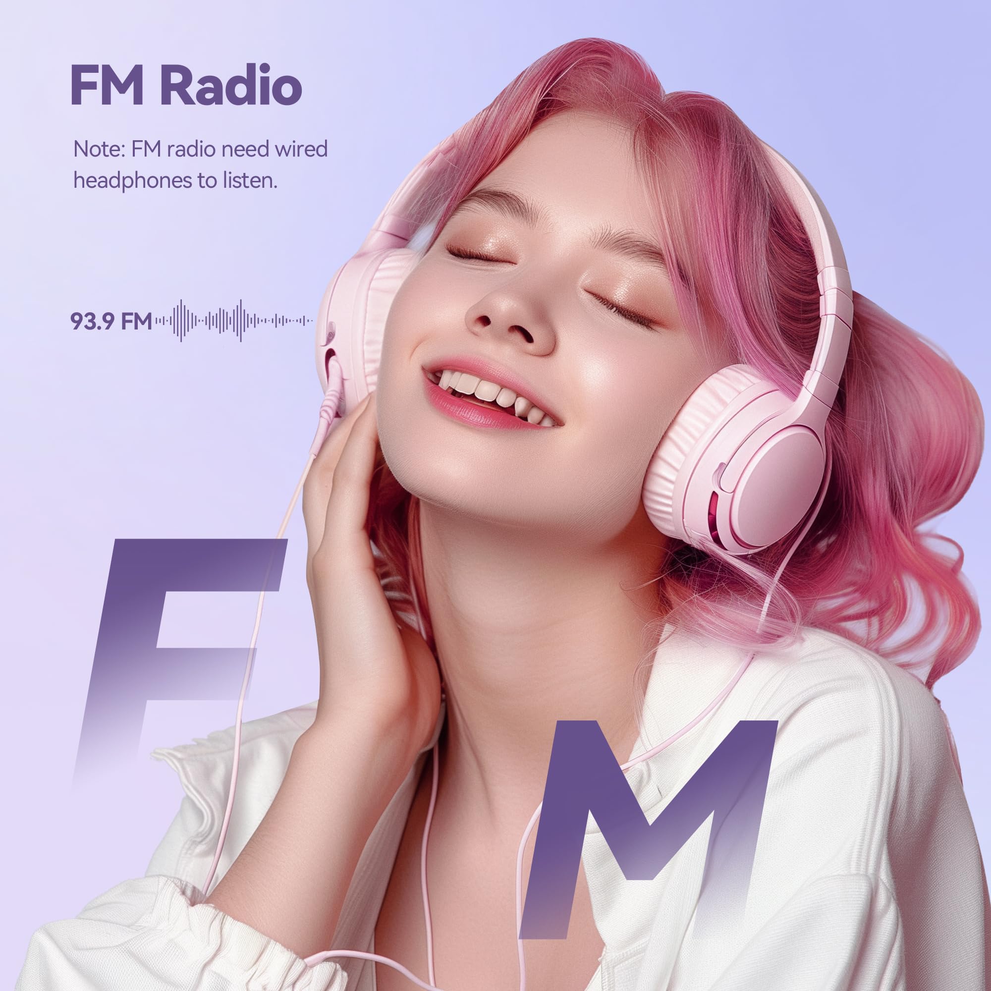 AGPTEK 64Go MP3 Bluetooth avec Haut-Parleur, 2.4" Grand Écran Lecteur MP3 en Métal Qualité Sonore HiFi Audio MP4 Baladeur Sport de Bouton Tactile Radio FM Enregistreur 60H de Musique - Violet et Rose
