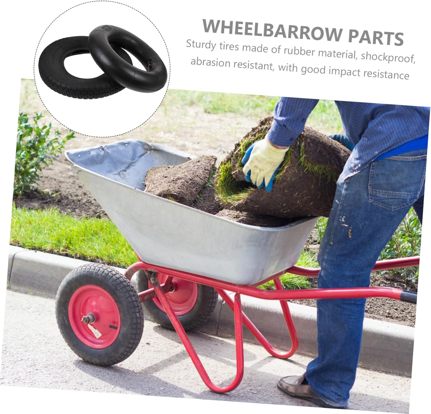 SUPVOX 1pair Wheelbarrow Tire Inner Tube Valve Stem Replacement and Reliable for Garden Carts Hand Trucks and Unicycles